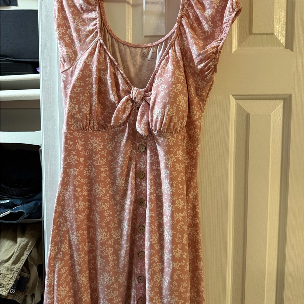No Boundaries Pink Floral Dress